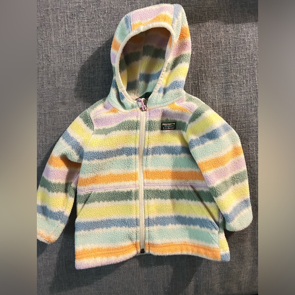 LL Bean Toddler Zip Up Hoodie Size 12-18 months